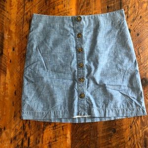 Chambray Mini Skirt